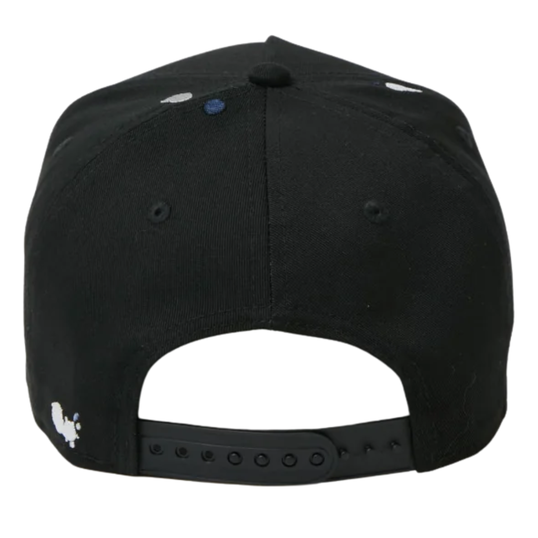 New Era 9FORTY A-Frame Splash Embroidery Woven Patch Black Snapback