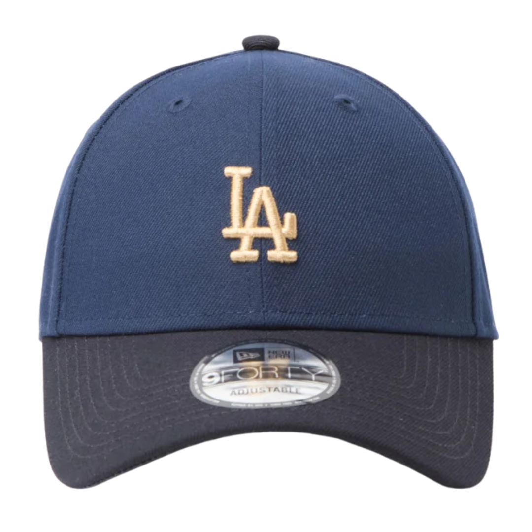 New Era LOS ANGELES DODGERS GOLD TEAM EMBLEM 2-TONE NAVY VISOR BLUE 9FORTY CAP