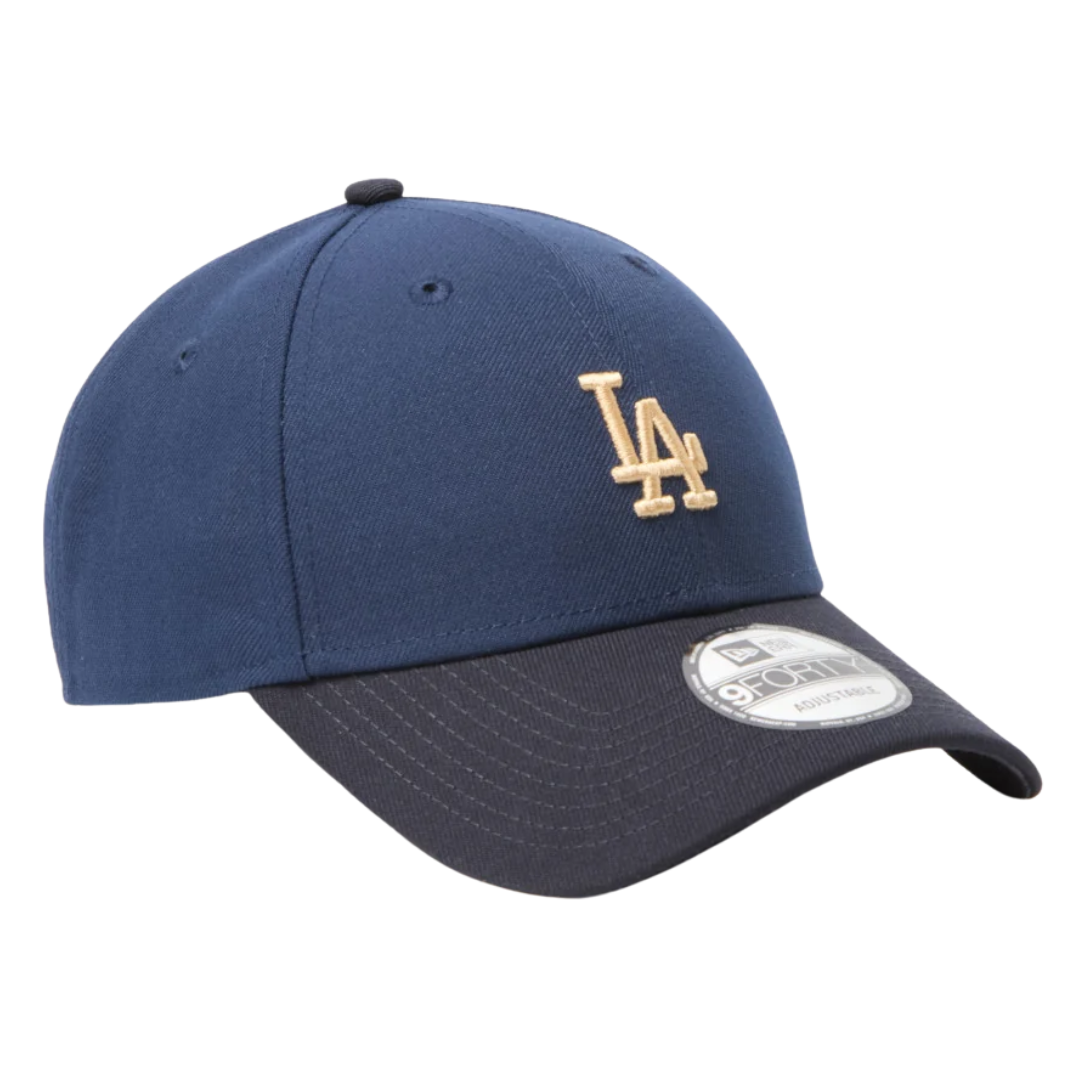 New Era LOS ANGELES DODGERS GOLD TEAM EMBLEM 2-TONE NAVY VISOR BLUE 9FORTY CAP