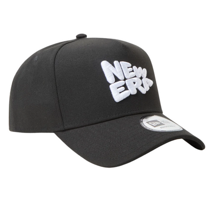 NEW ERA WORDMARK FLAG BLACK 9FORTY A-FRAME CAP