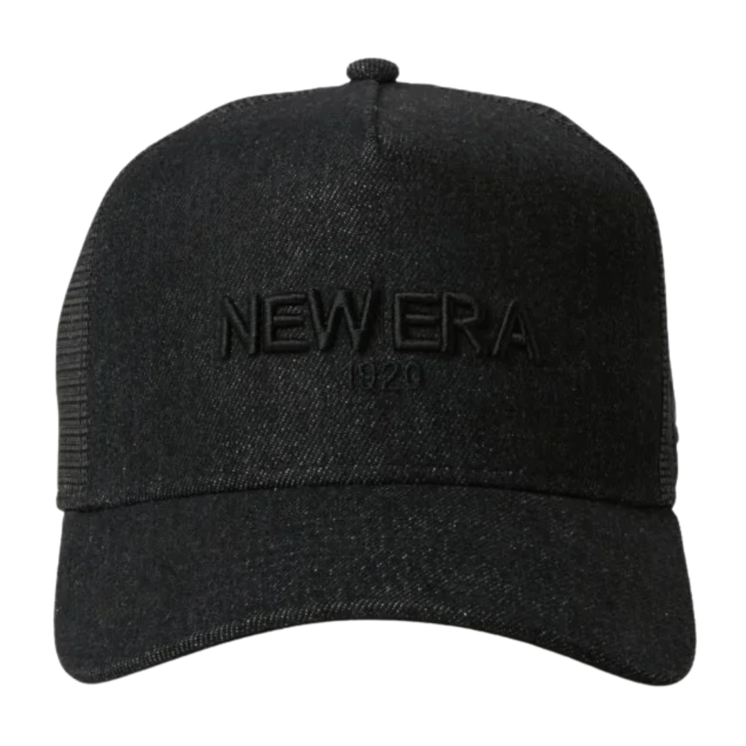 New Era 9FORTY A-Frame Trucker 1920 Denim Black Snapback