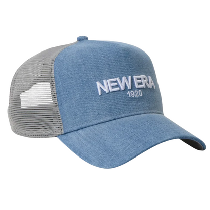 New Era 9FORTY A-Frame Trucker 1920 Denim Navy Washed Snapback