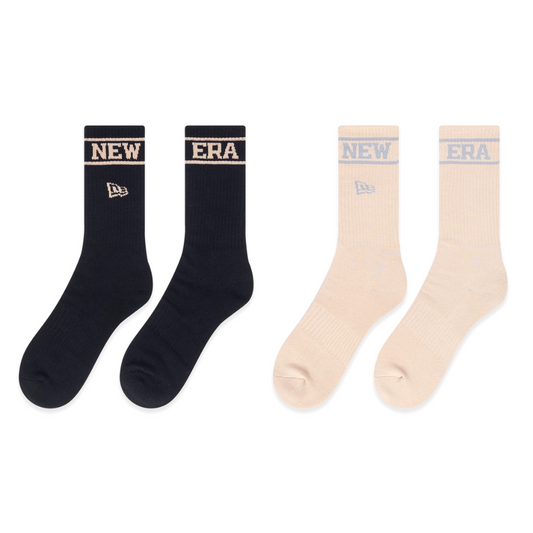 New Era Socks ne Basketball Club 2prs Blk Oatmilk