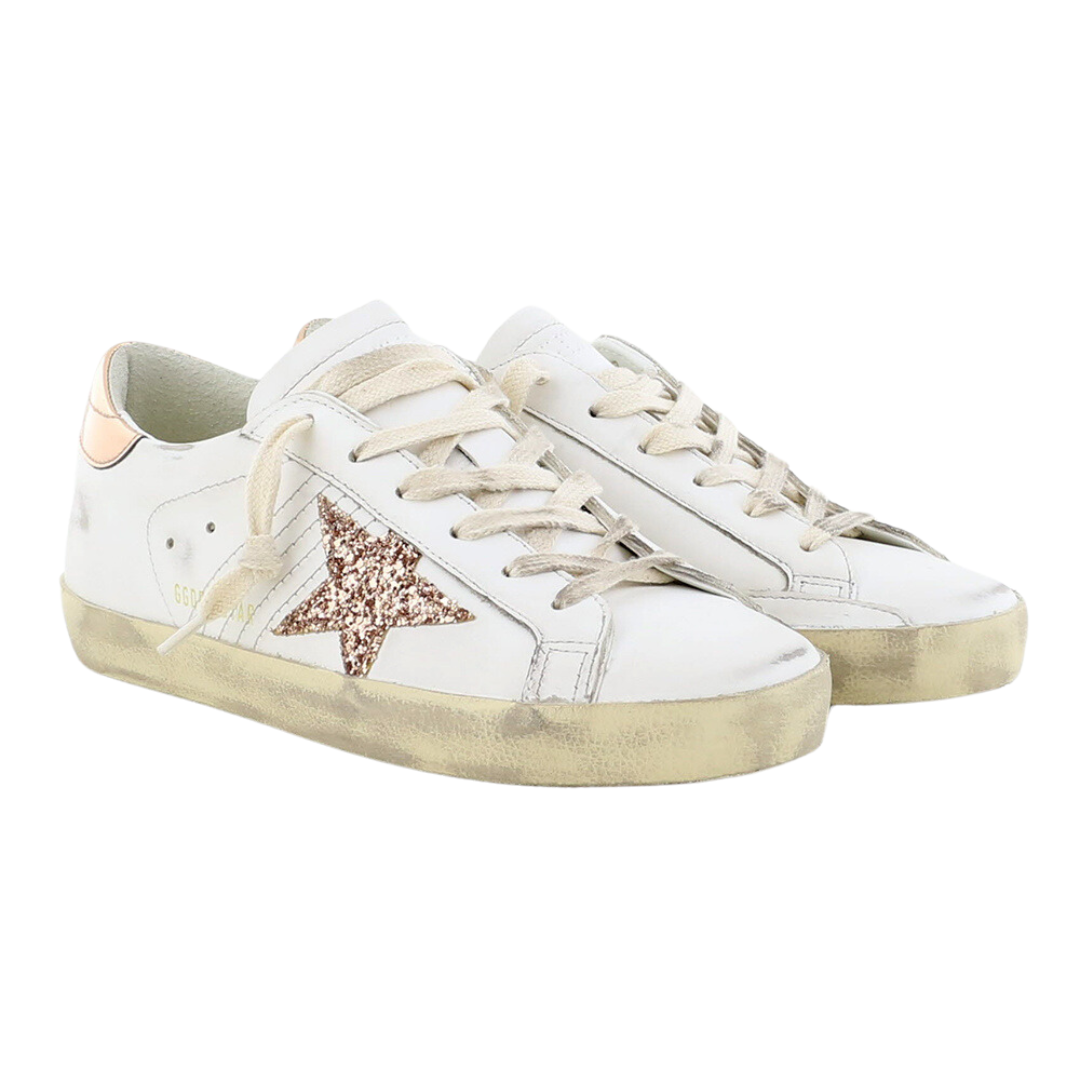 Golden Goose Super-Star White Peach Pink Antique Rose (Womens)