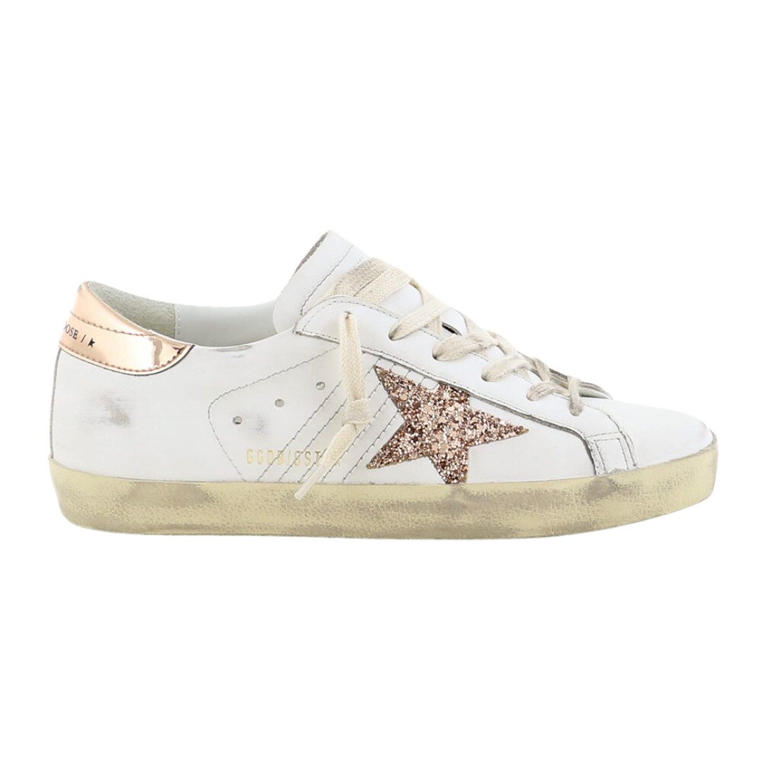 Golden Goose Super-Star White Peach Pink Antique Rose (Womens)