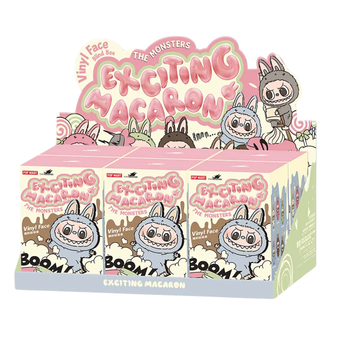 POP MART Labubu The Monsters Exciting Macarons Vinyl Face (1box/6pcs)