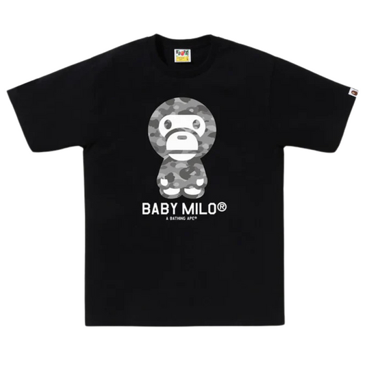 BAPE Honeycomb Camo Baby Milo Tee Black Grey