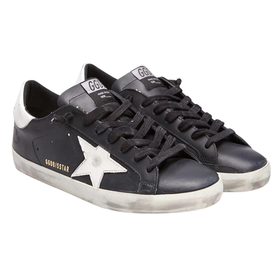 Golden Goose Superstar Trainers Black White (Mens)