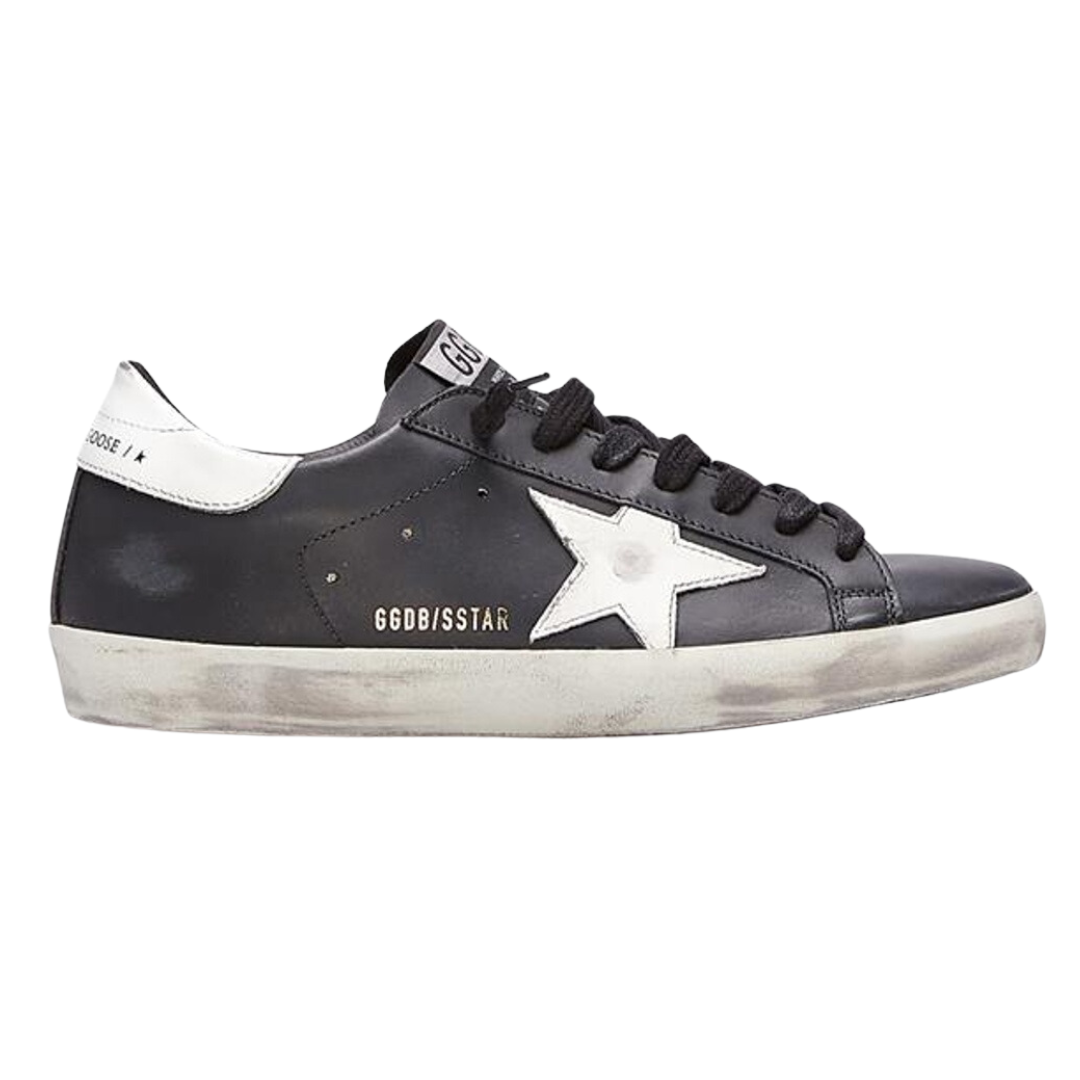 Golden Goose Superstar Trainers Black White (Mens)
