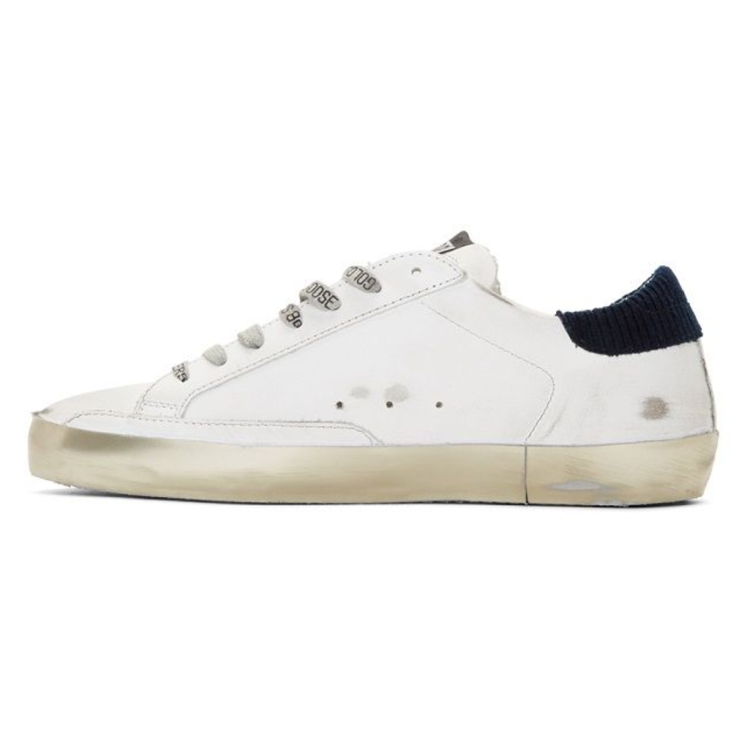 Golden Goose Superstar White Leather Blue (Mens)