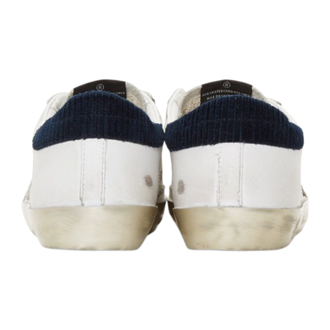 Golden Goose Superstar White Leather Blue (Mens)