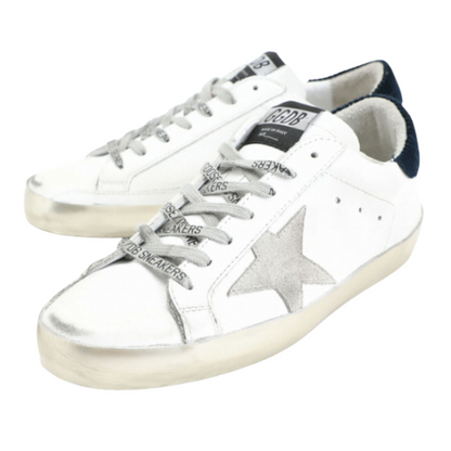 Golden Goose Superstar White Leather Blue (Mens)