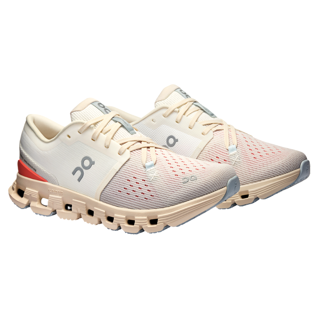 On Running Cloud X4 Ivory Salmon (Womens)