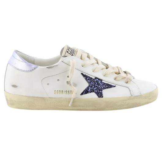 Golden Goose Superstar White Black Glicine (Womens)