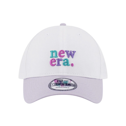 New Era 90s Vibe White 9Forty Adjustable Cap Soft lavender