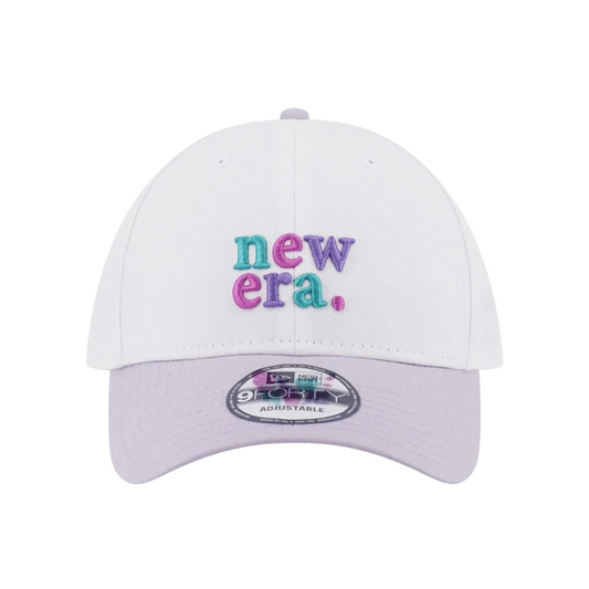New Era 90s Vibe White 9Forty Adjustable Cap Soft lavender