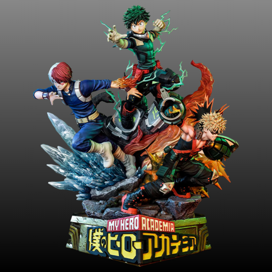 Prime1 Studios My Hero Academia Midoriya, Bakugo & Todoroki Diorama Deluxe Version