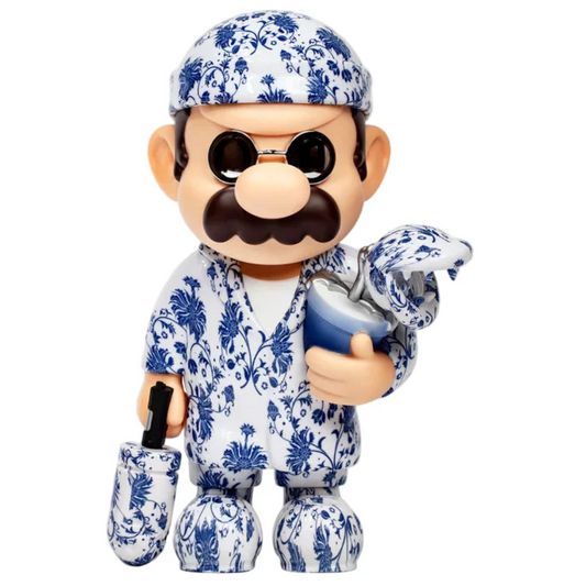 Fools Paradise Super Professional Essential Propitious Mario Blue And White Vinyl Figure