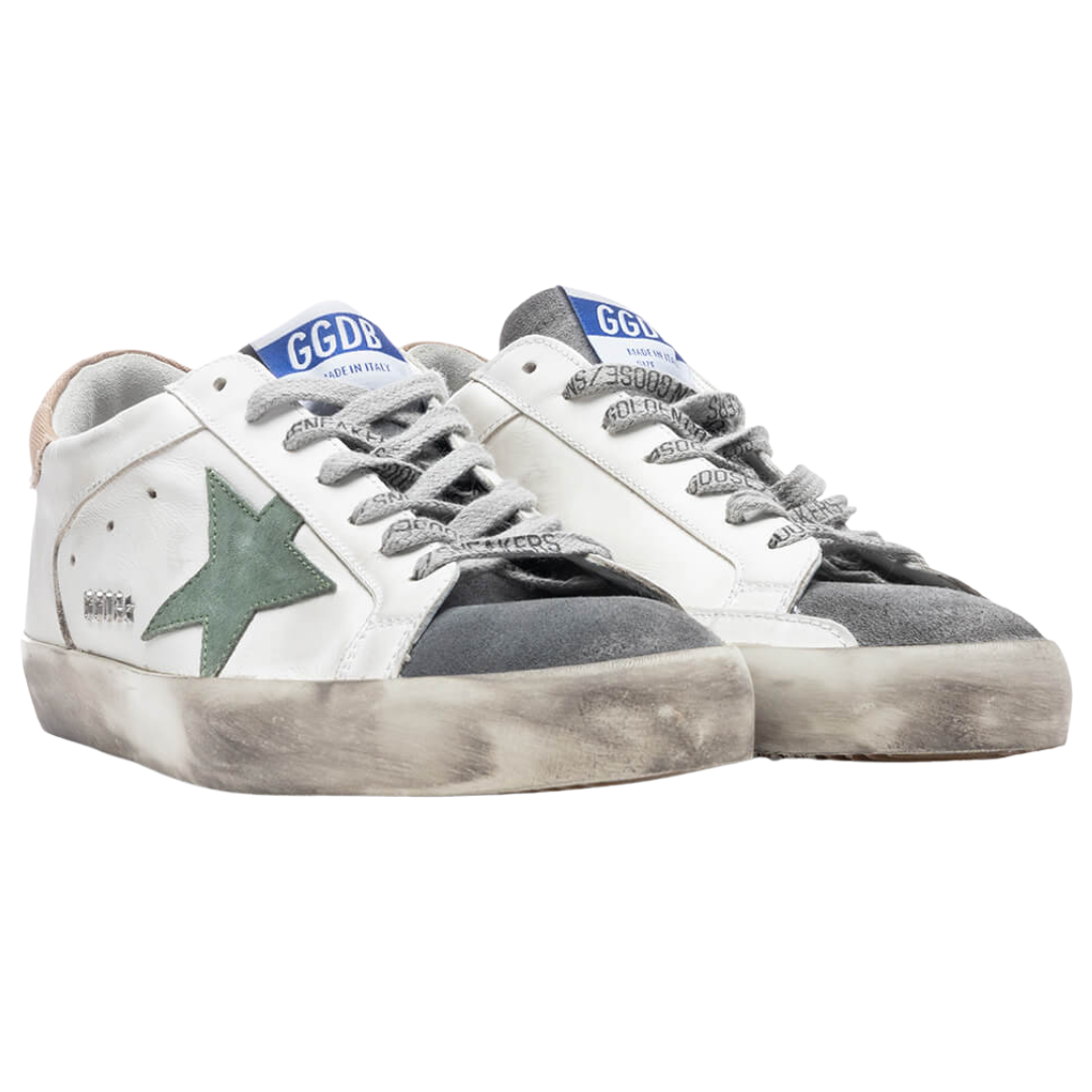 Golden Goose Superstar White Dark Grey Military (Mens)
