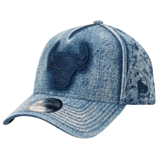New Era 9forty Denim Snow Wash Chicago Bulls Navy
