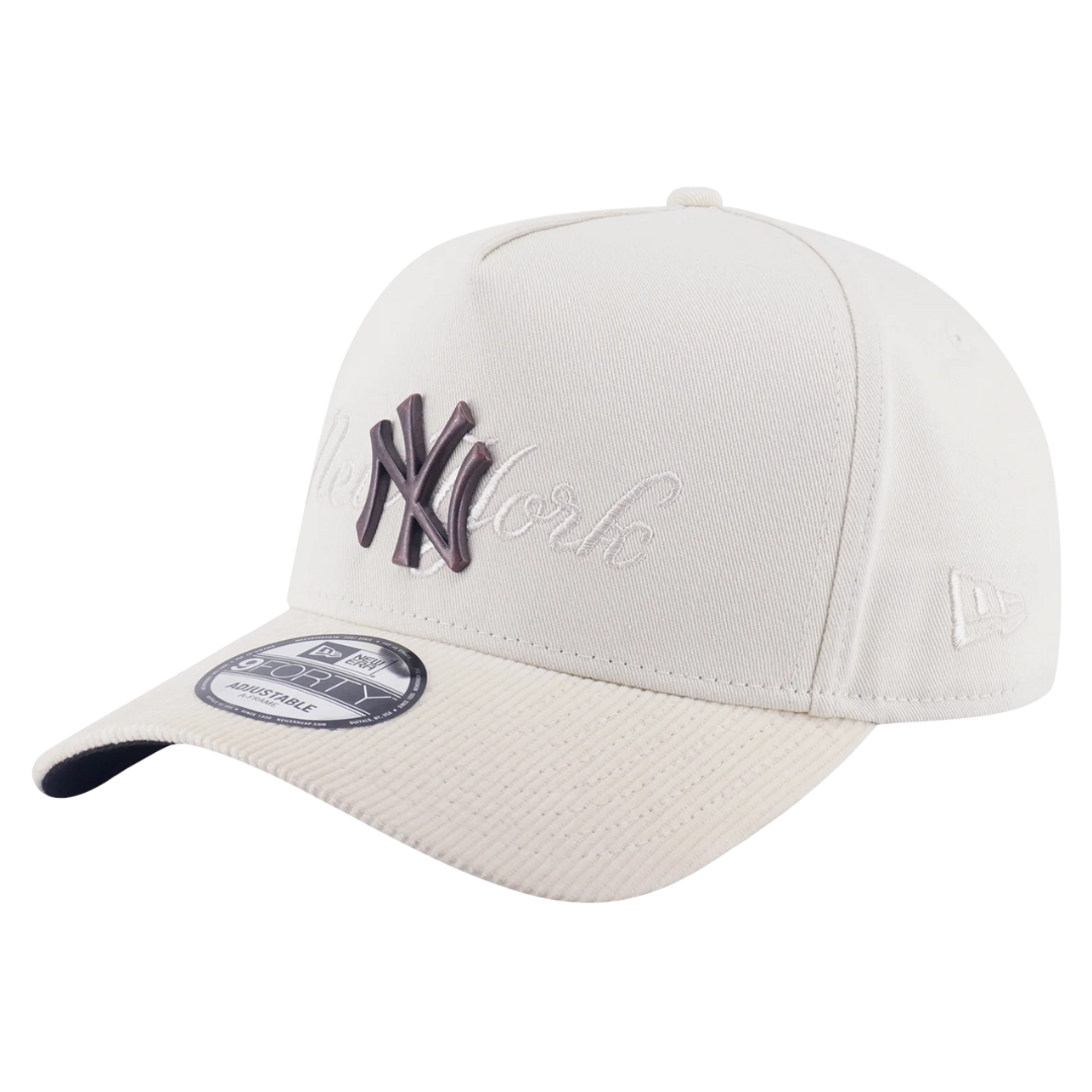 New Era 9forty New York Yankees Metal Copper Chrome White