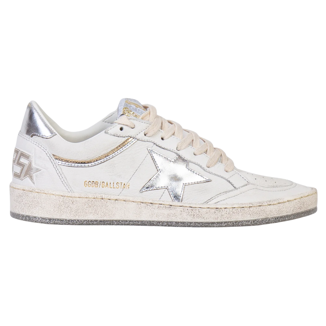 Golden Goose Ball Star Optic White Silver (Womens)