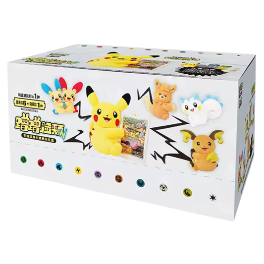 Pokemon 2025 Scarlet & Violet Nuzzle Series Plush Toy Card Display & Pack Combo (Simplified Chinese) Sealed Case (6 Blind Box)