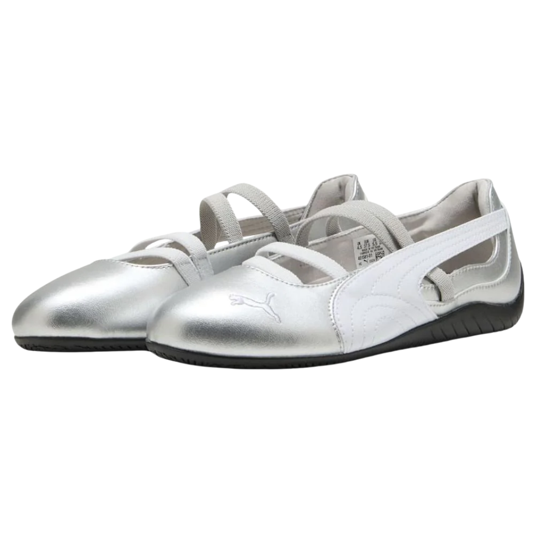 Puma Speedcat Ballet Metallic Silver White (Womens)
