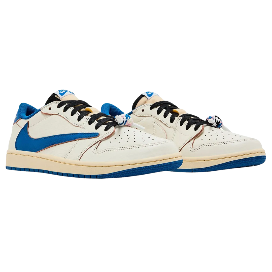 Travis Scott x Fragment x Air Jordan 1 Low OG Sail Military Blue