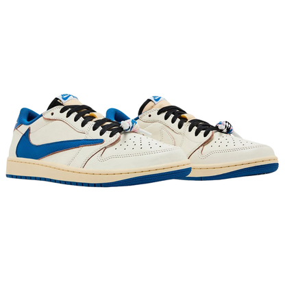 Travis Scott x Fragment x Air Jordan 1 Low OG Sail Military Blue