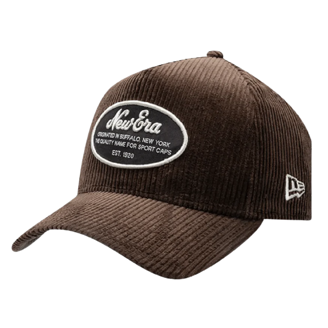 New Era 9Forty Script Patch Cord E-Frame Brown Suede