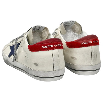 Golden Goose Super-Star White Blue Red (Mens)