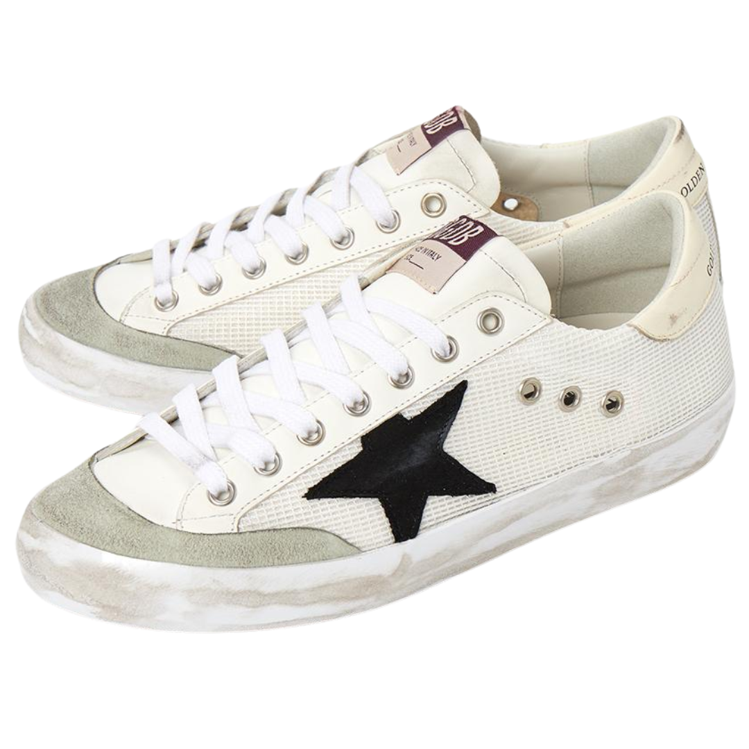 Golden Goose Superstar White Black Beige (Mens)