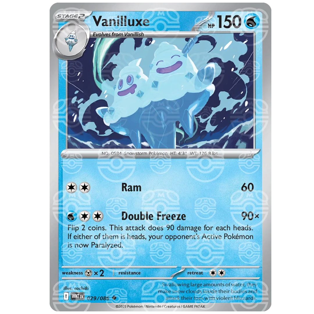 Vanilluxe (Master Ball Pattern) White Flare Uncommon • 029/086 Holofoil
