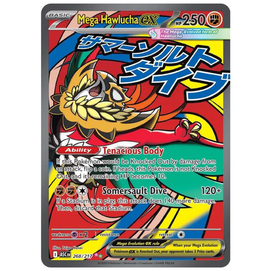 Mega Hawlucha ex Ascended Heroes Mega Attack Rare • 268/217 Holofoil