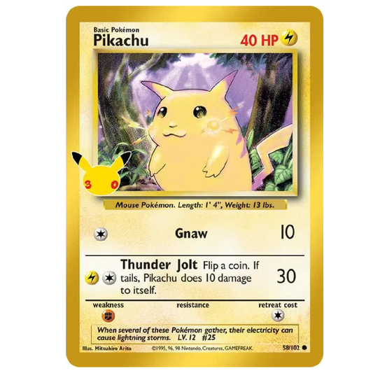 Pikachu 30th Celebration: Classic Collection Classic Collection • 58/102 Holofoil