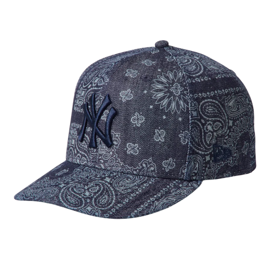 New Era 59fifty Pre-Curved New York Yankees Laser Burn Out Denim Fitted