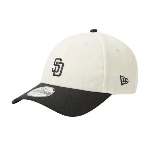 New Era 9forty San Diego Padres 2-Tone Black Visor Chrome White Black