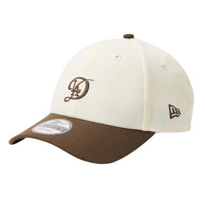 New Era 9FORTY Los Angeles Dodgers City Connect 2-Tone Walnut Visor Chrome White Adjsutable