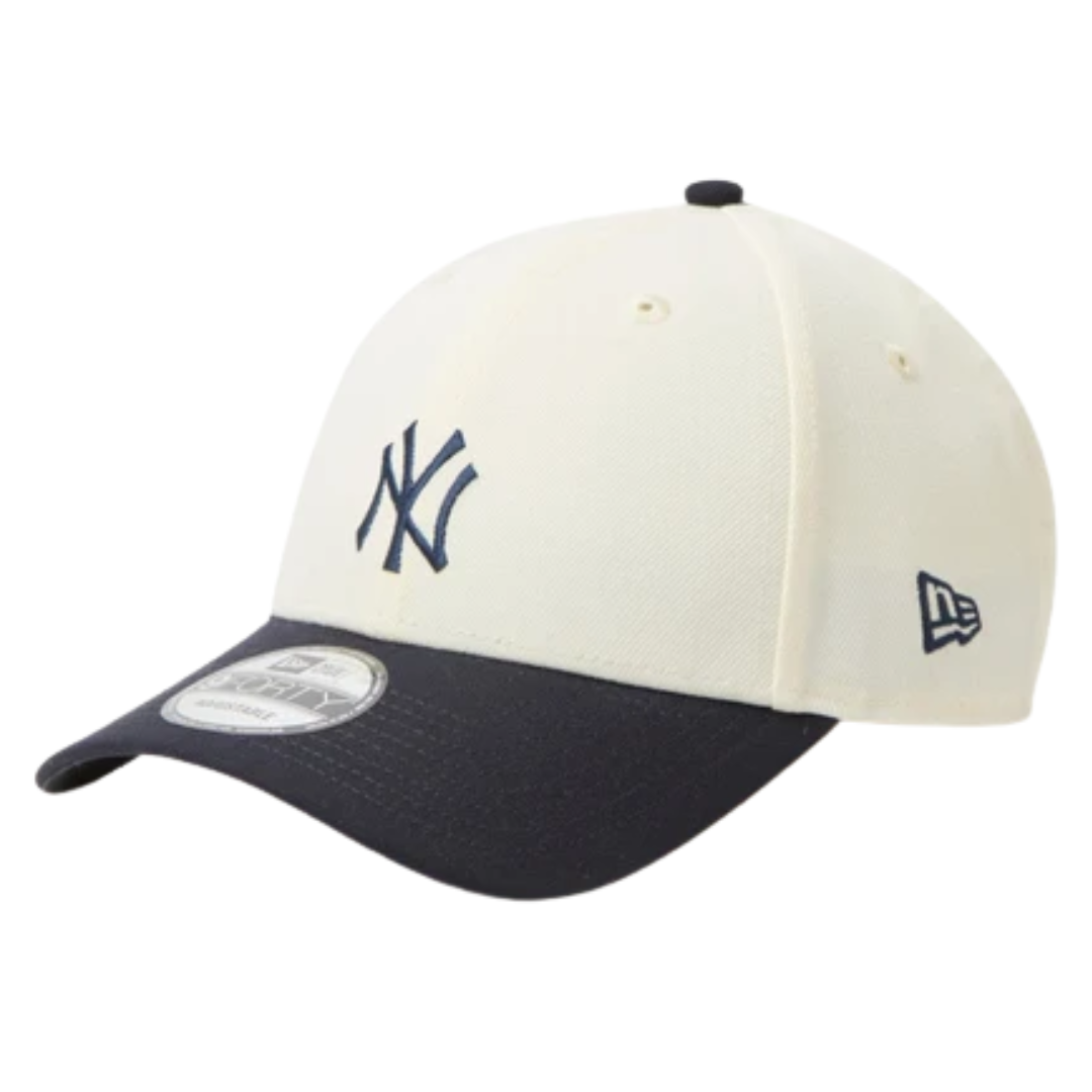 New Era 9FORTY CS New York Yankees 2-Tone Navy Visor Chrome White Adjustable
