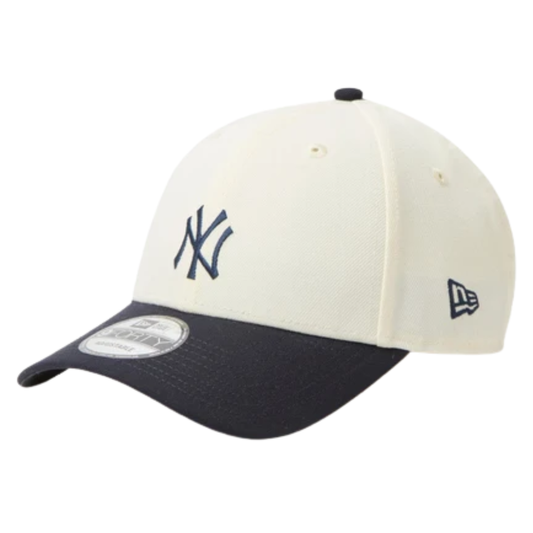 New Era 9FORTY CS New York Yankees 2-Tone Navy Visor Chrome White Adjustable