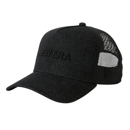 New Era 9FORTY A-Frame Trucker 1920 Denim Black Snapback
