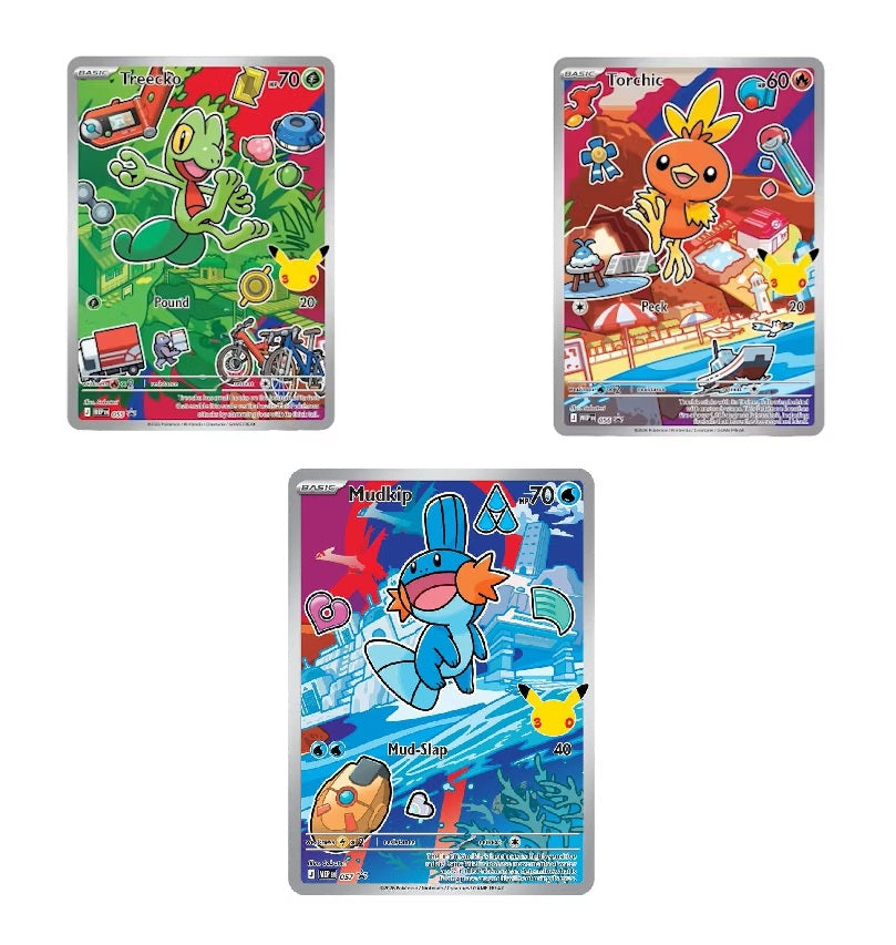 First Partner Illustration Collection Series 3 (Treecko/ Torchic/ Mudkip) SET OF 3