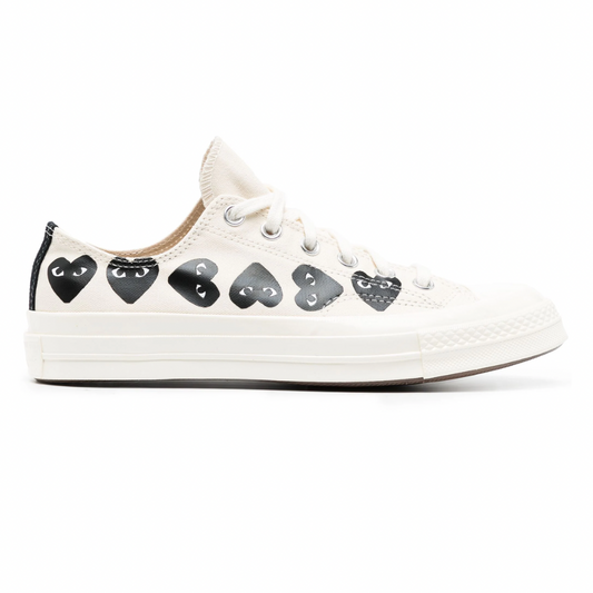 Converse x Comme des Garçons PLAY White with Black Multi-heart