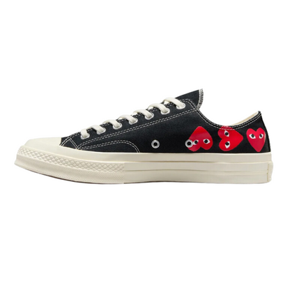 Converse Chuck 70 Low Multi Heart Black x Comme des Garçons PLAY