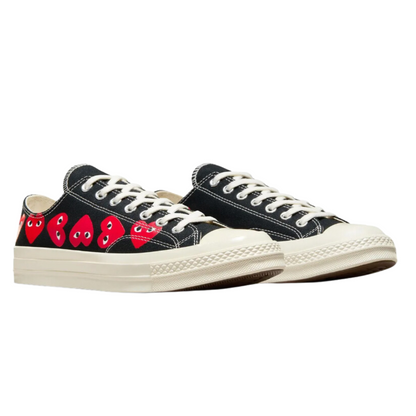 Converse Chuck 70 Low Multi Heart Black x Comme des Garçons PLAY