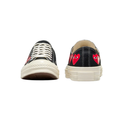 Converse Chuck 70 Low Multi Heart Black x Comme des Garçons PLAY