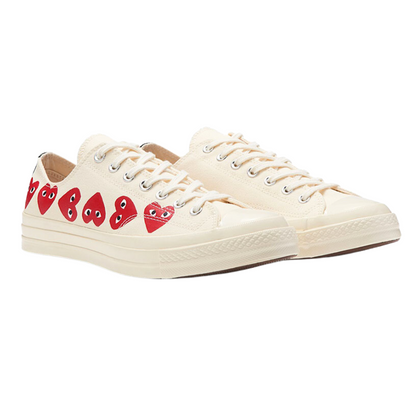 Converse Comme des Garons Play x Chuck 70 Low Top Red Multi Heart