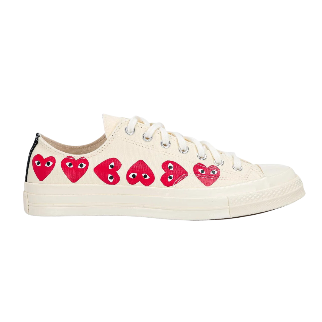 Converse Comme des Garons Play x Chuck 70 Low Top Red Multi Heart