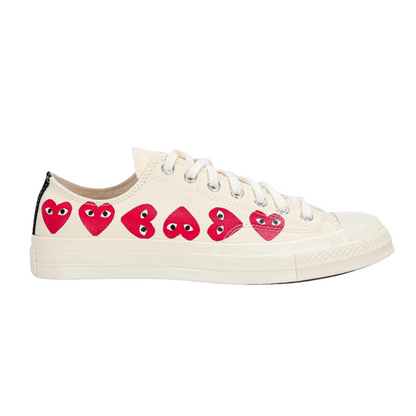 Converse Comme des Garons Play x Chuck 70 Low Top Red Multi Heart